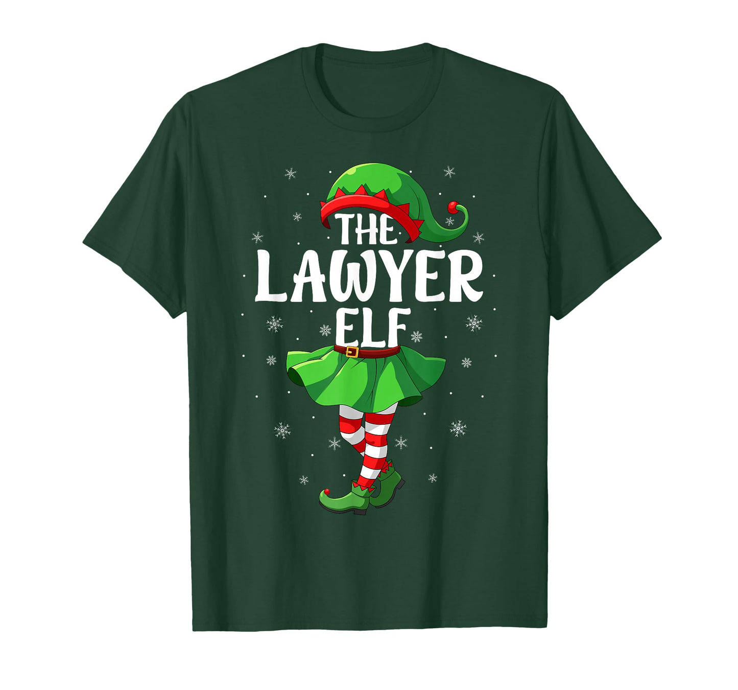 Lawyer Elf Christmas Girls Women Elf Squad Xmas Family T-Shirt