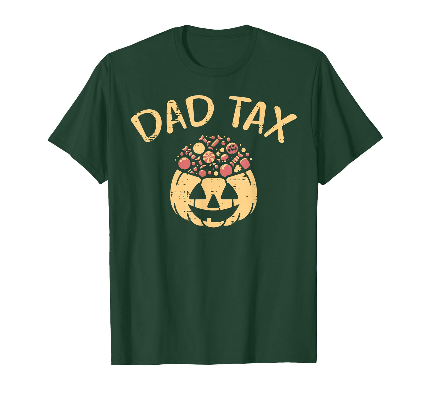 Halloween Pumpkin Candy Dad Tax Funny Costume Daddy Papa Men T-Shirt