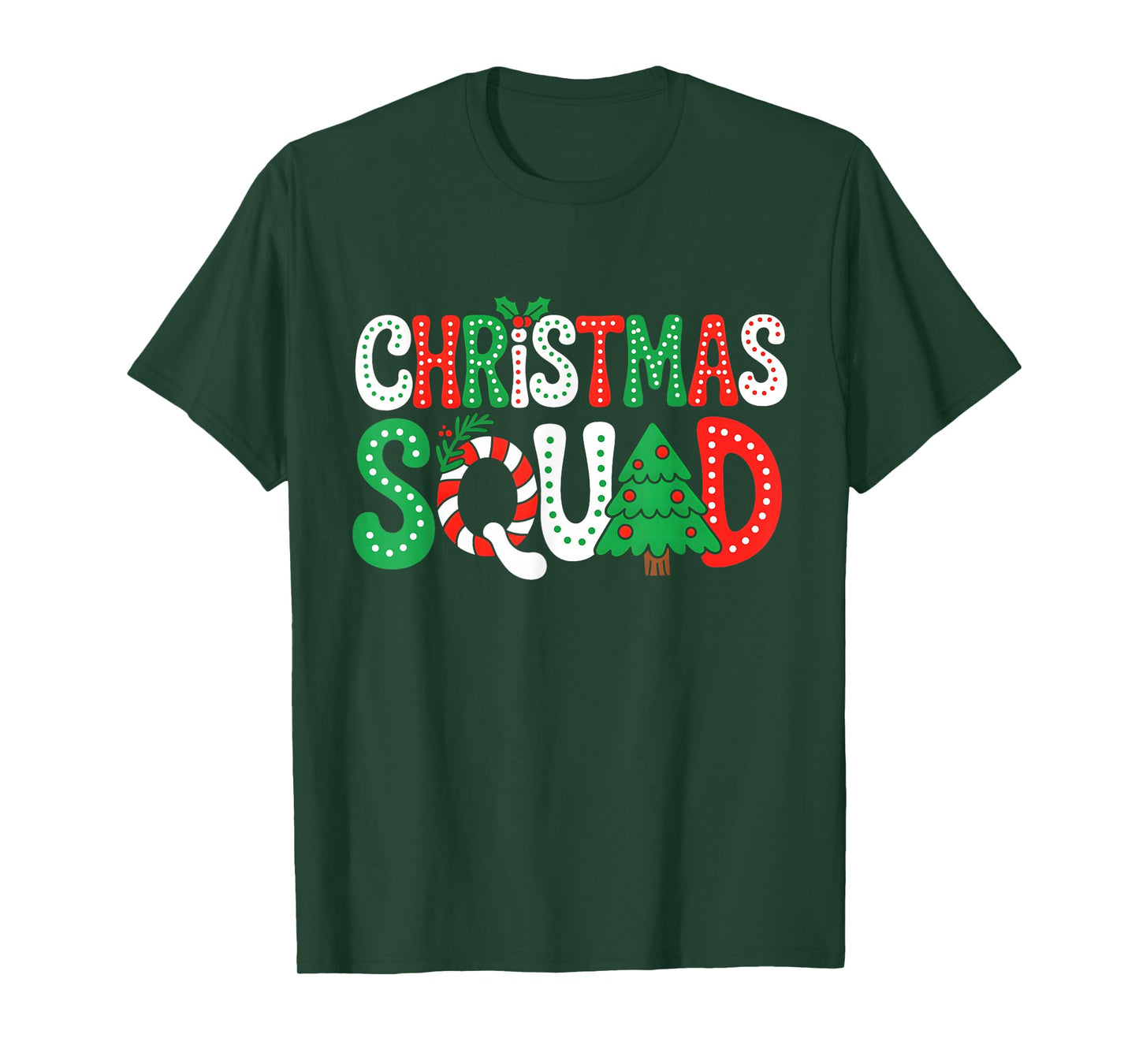 Groovy Christmas Squad Xmas Tree Family Matching Pajamas T-Shirt