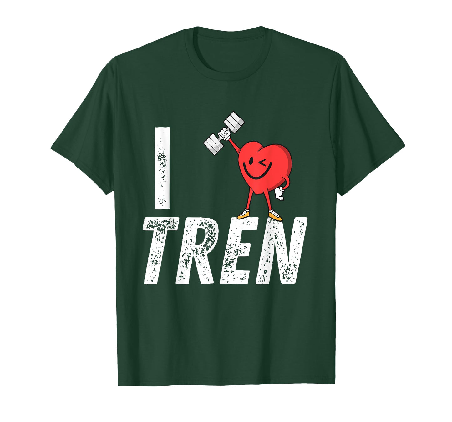 I Love Tren Gifts for Bodybuilders Men I Heart Tren Workout T-Shirt