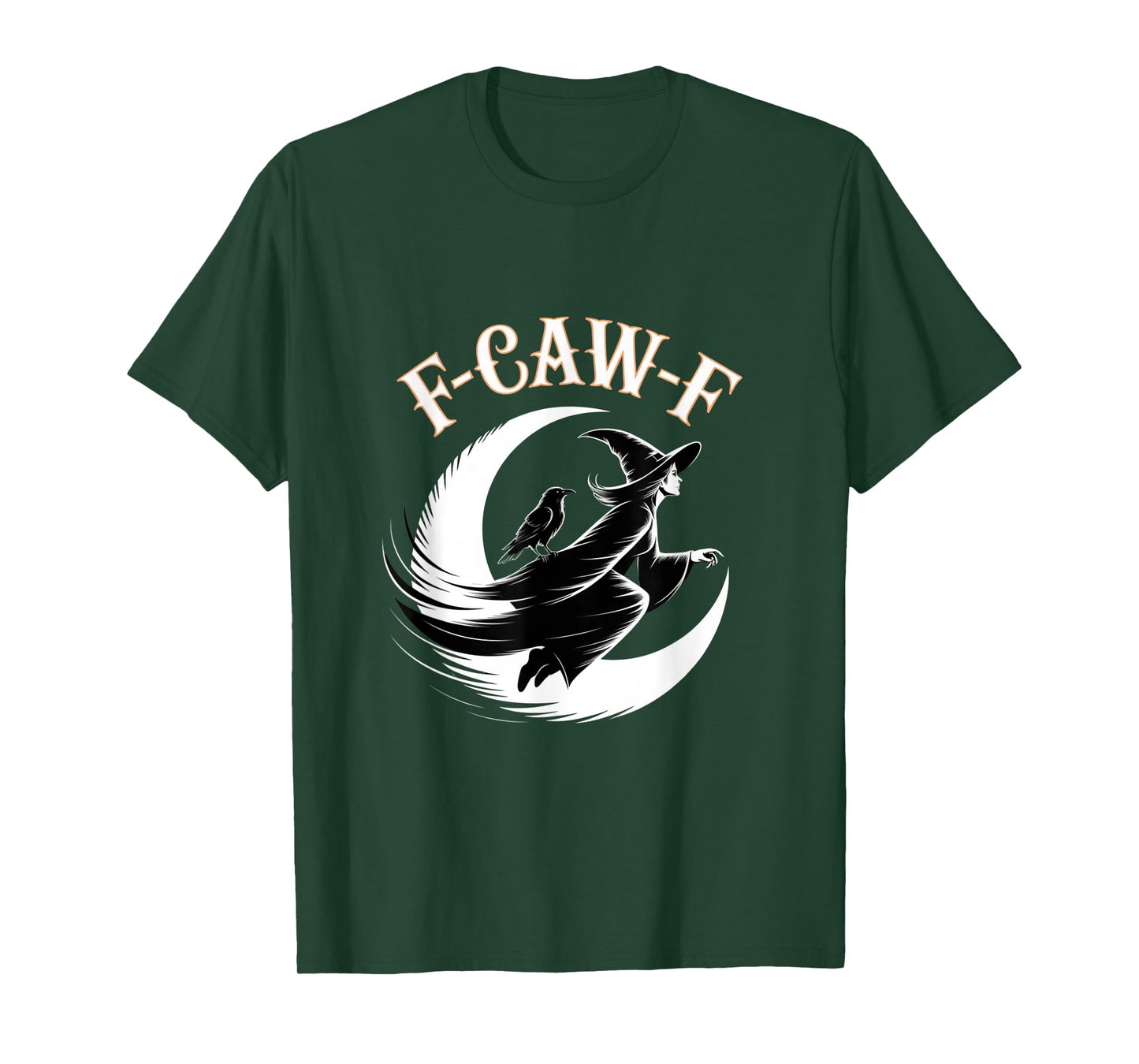 F-Caw-F Crow Funny Gothic Moon Black Bird Halloween T-Shirt