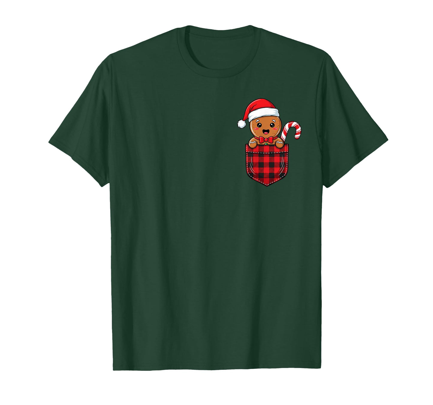 Gingerbread in Pocket Funny Christmas Cookie Boys Girls T-Shirt