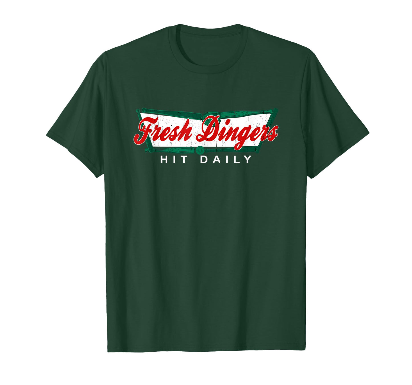 Don't Bunt Hit Fresh Dingers Funny Baseball Softball Game T-Shirt