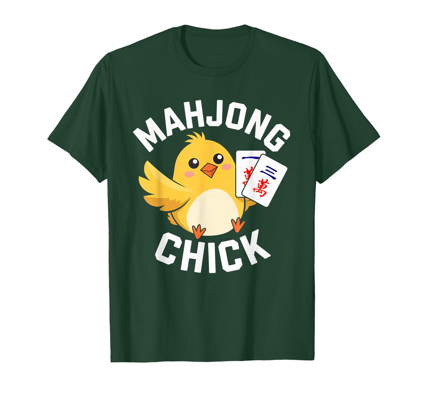 Mahjong Chick Chinese Board Game Player T-Shirt