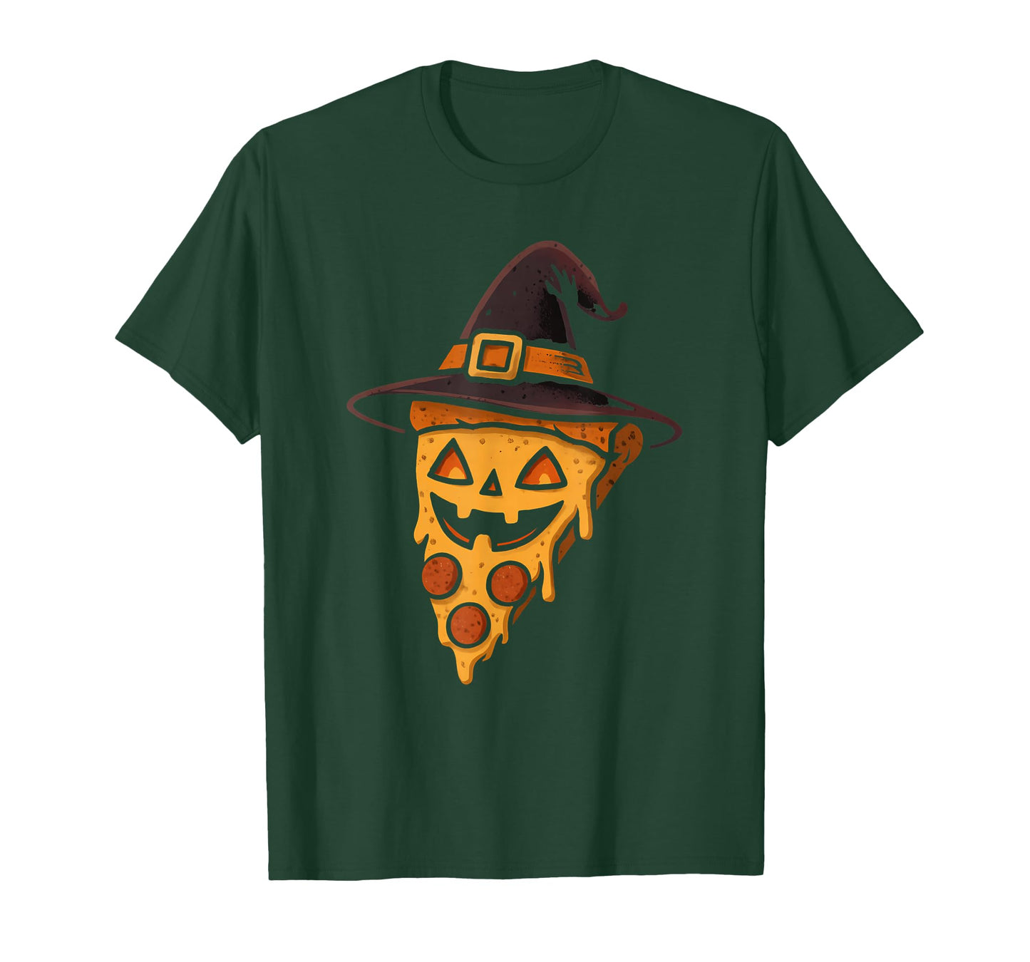 Witch Pizza Pumpkin Face T-Shirt