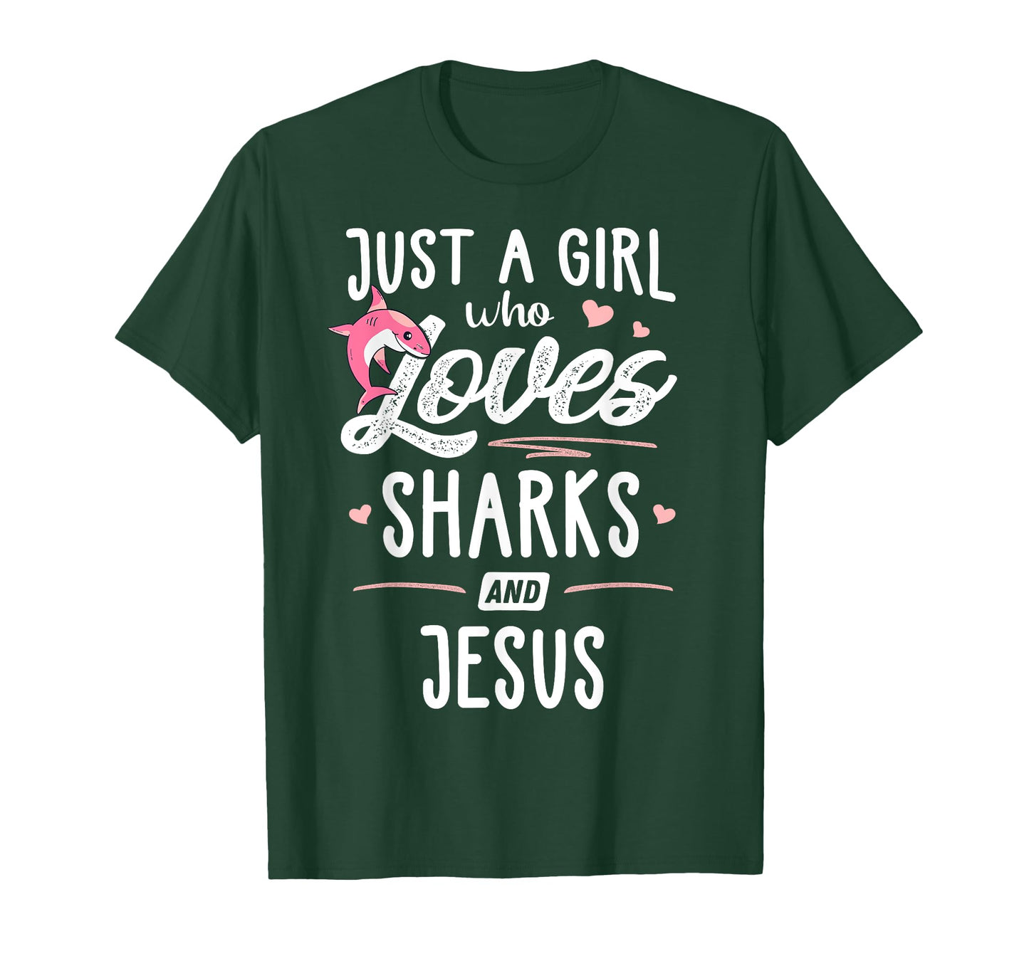 Just A Girl Who Loves Sharks And Jesus Gift Women T-Shirt