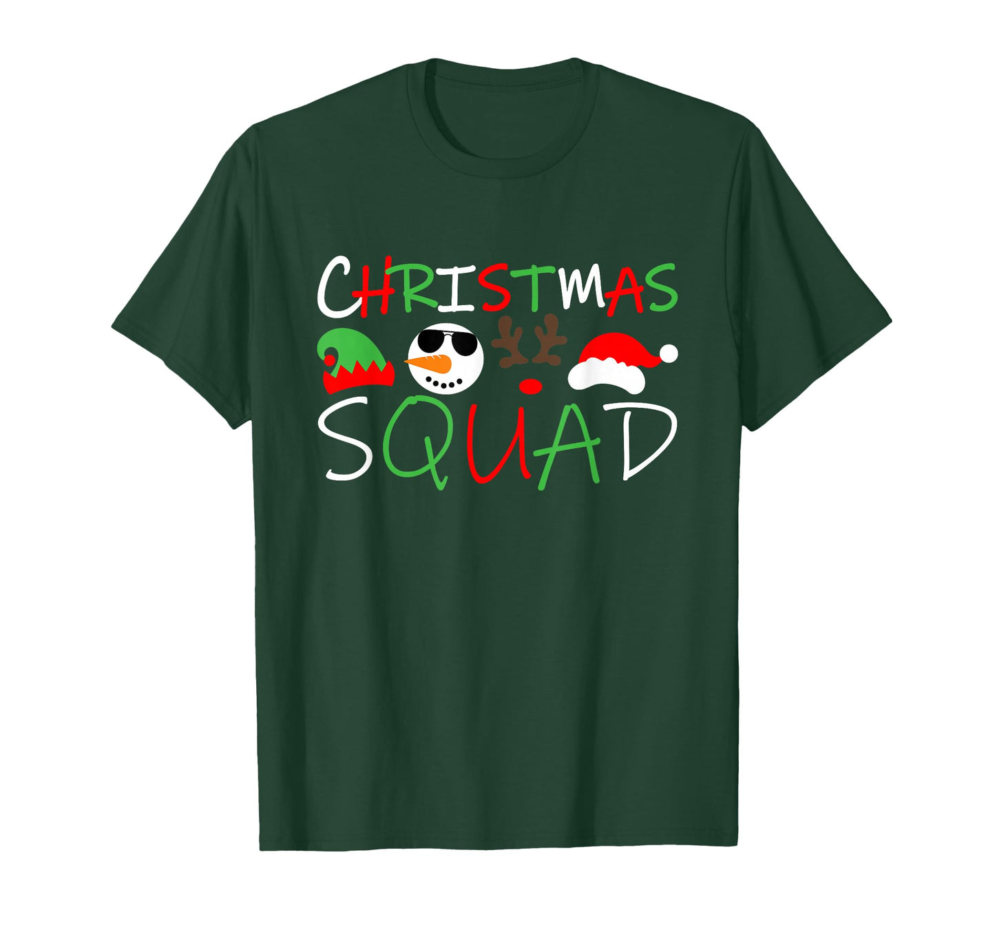 Christmas Squad Reindeer Elf Santa Snowman Xmas Family T-Shirt