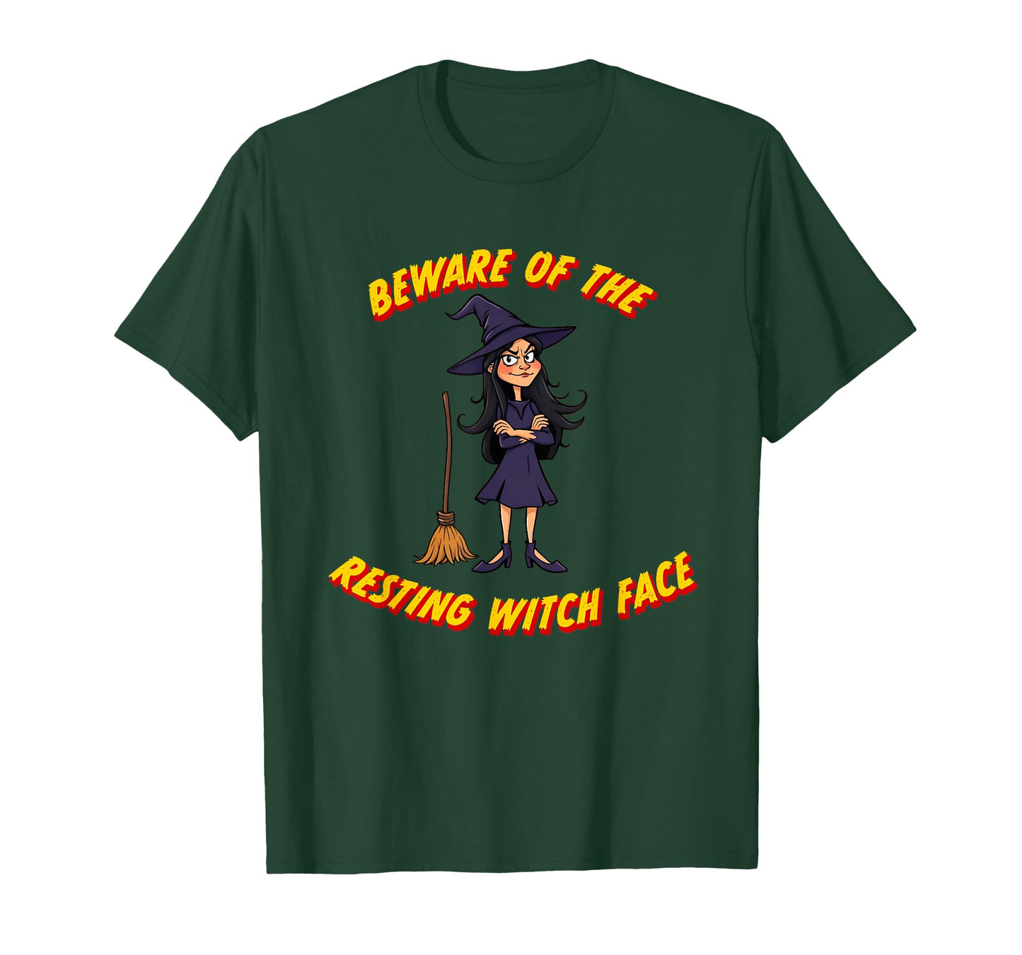 Beware of The Resting Witch Face - Funny Halloween Costume T-Shirt