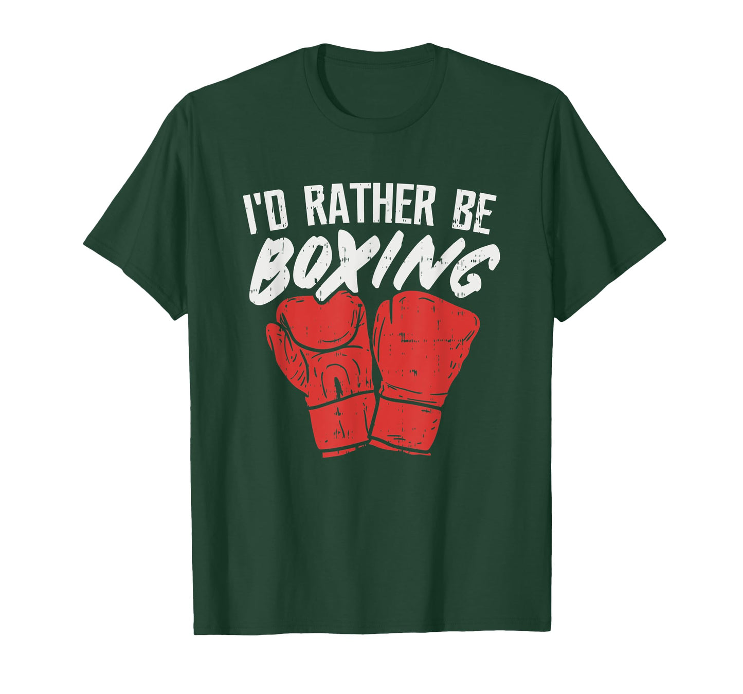 I'd Rather Be Boxing, Graphic Statement with Boxing Gloves T-Shirt