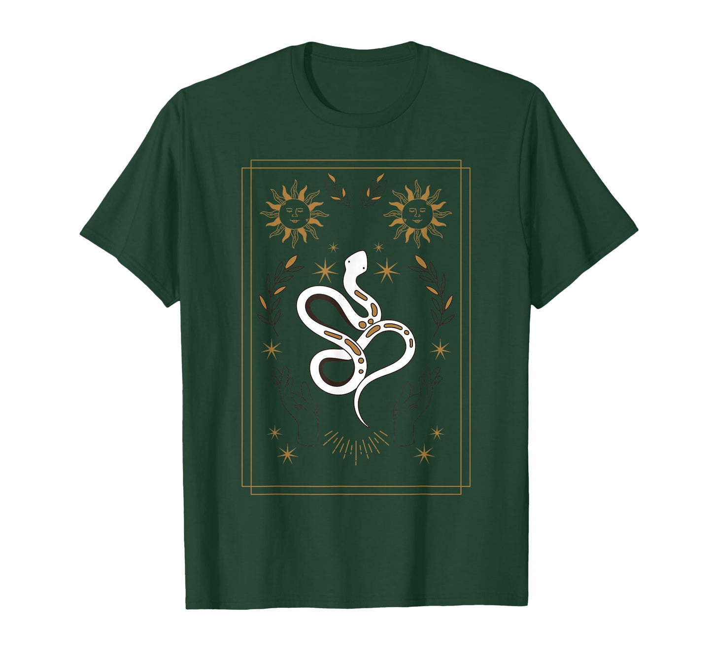 Mystical Snake Art Pagan Symbol Witches Esoteric Style T-Shirt