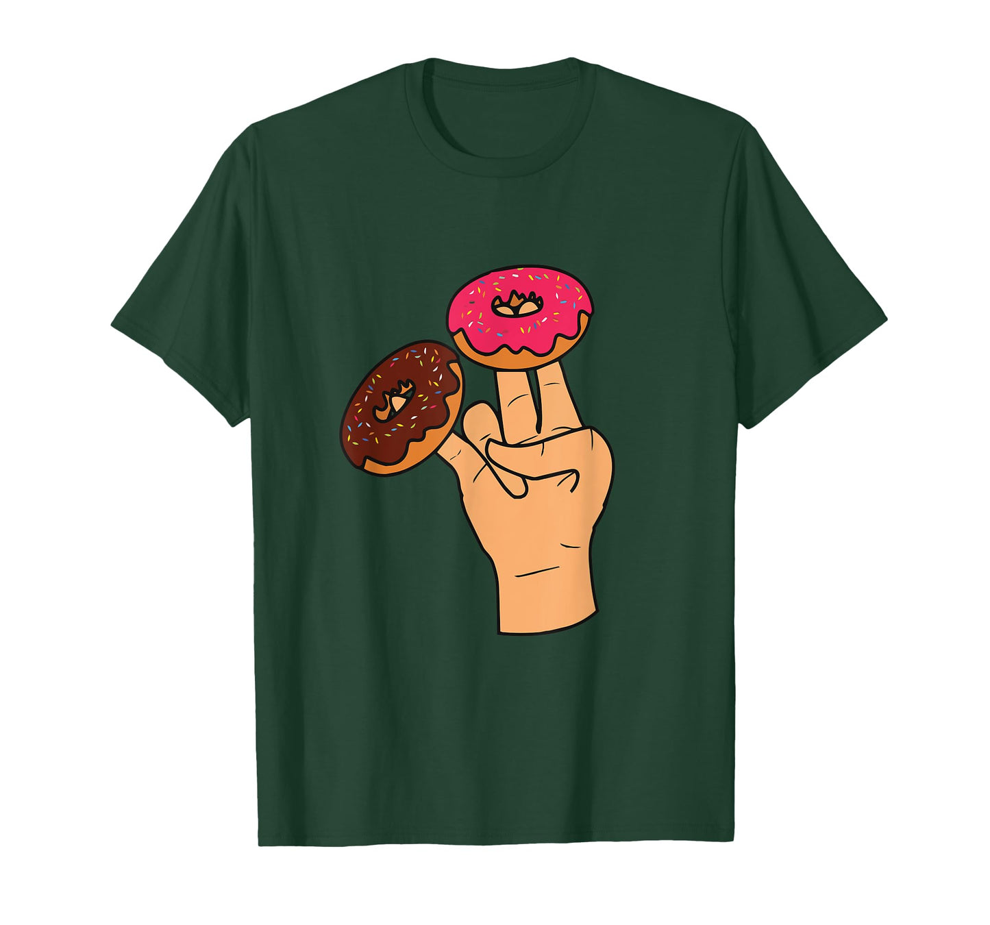 Cool Donuts Cartoon Illustration Novelty Graphic Designs T-Shirt