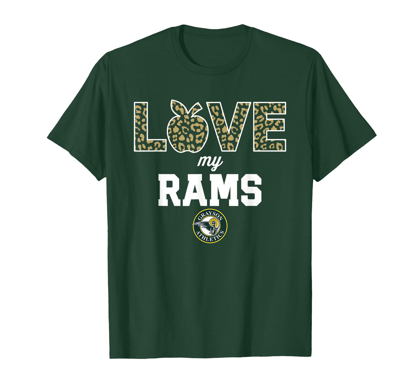 Grayson Rams Logo Love My Team HS T-Shirt