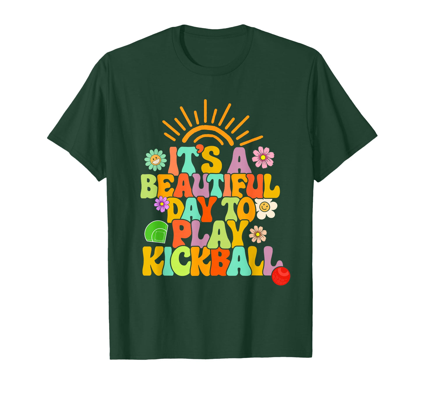 Kickball Player It's A Beautiful Day To Play Kickball Coach T-Shirt