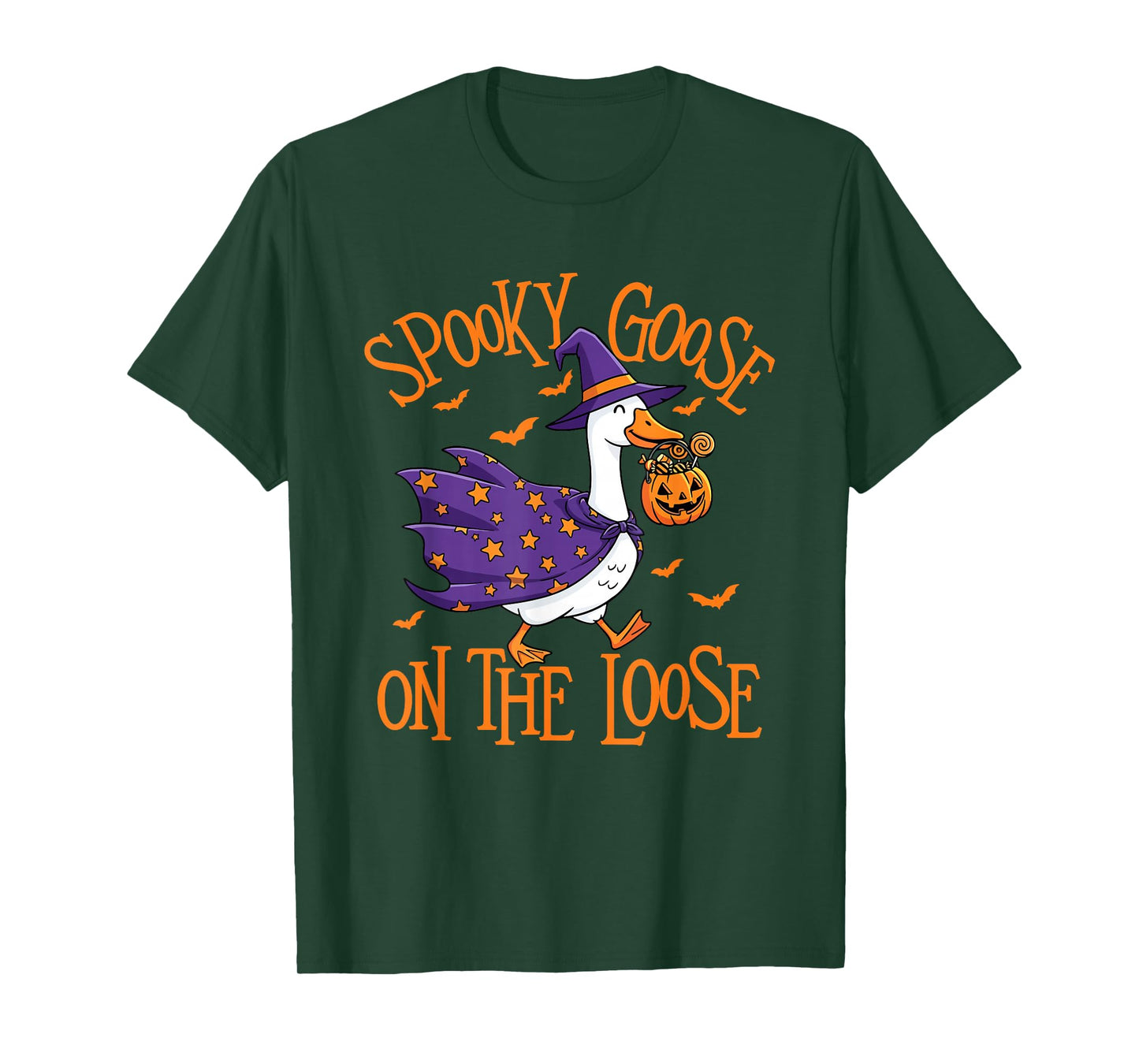 Spooky Goose On The Loose - Halloween Jack O’Lantern T-Shirt