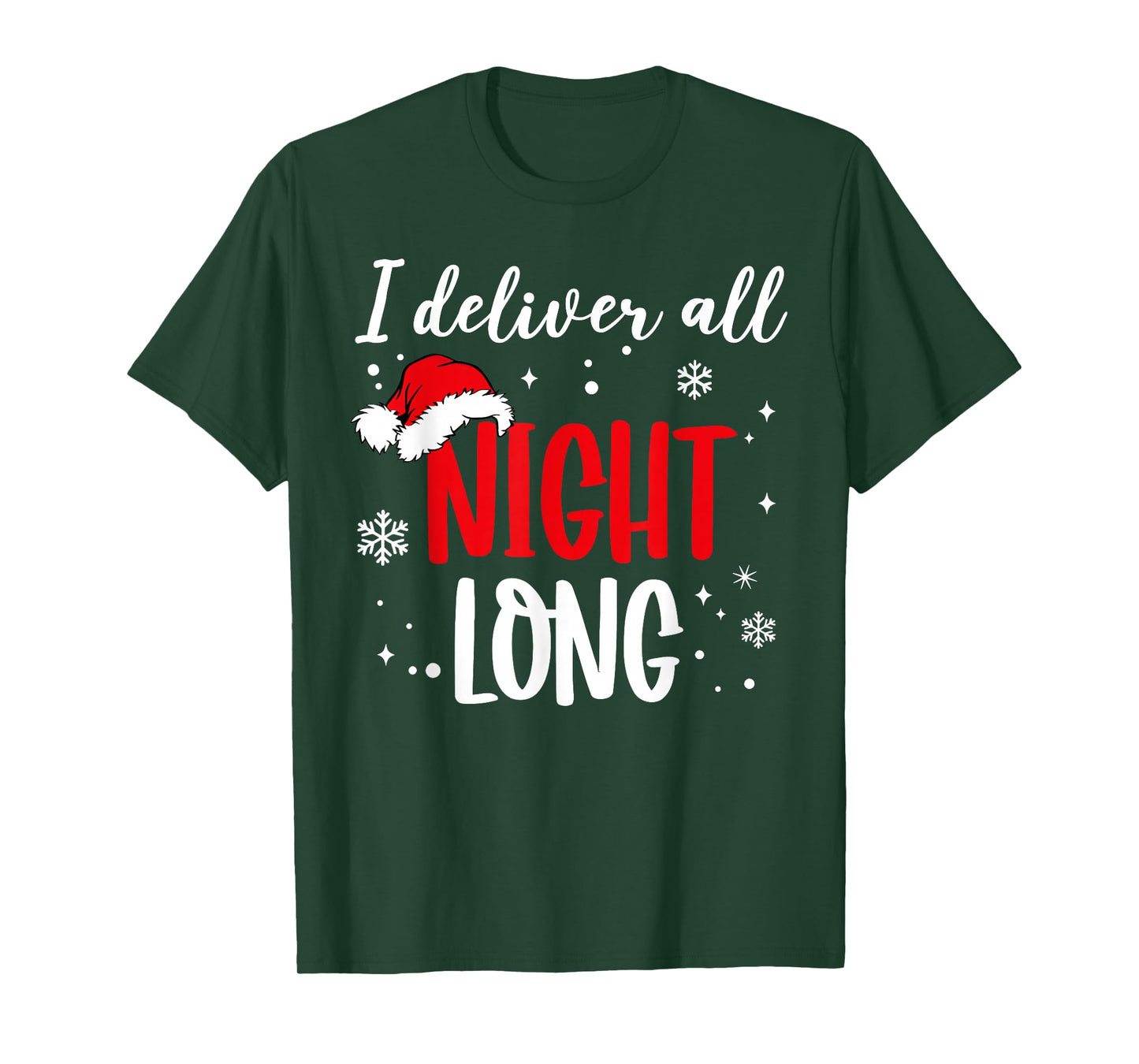 I Deliver All Night Long Christmas Couples Pajamas Holiday T-Shirt