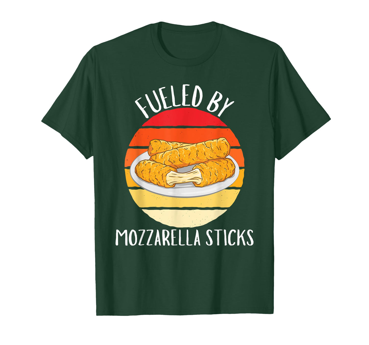Vintage Fueled By Mozzarella Sticks Food Lover T-Shirt