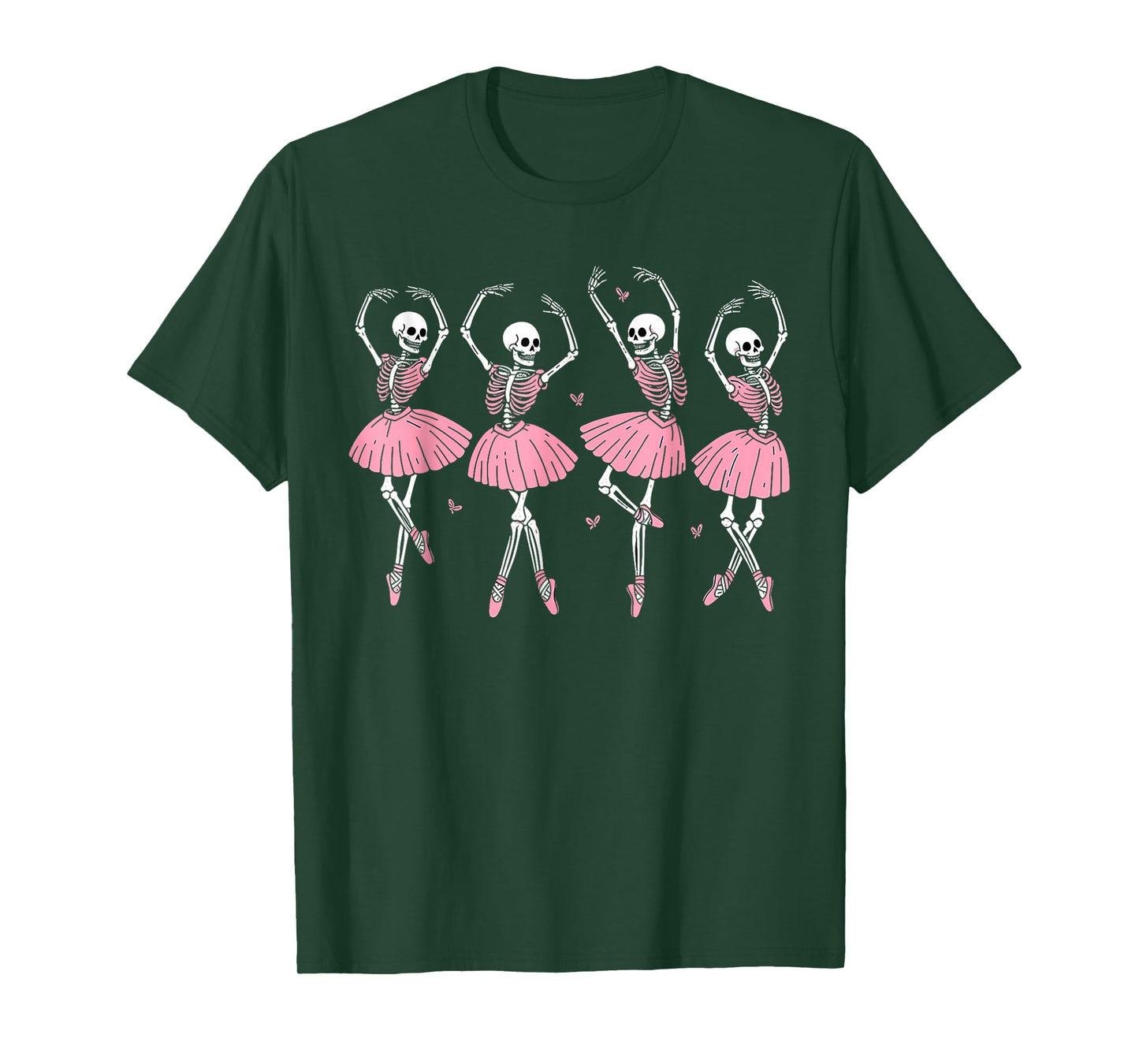 Skeleton Ballerinas Ballet Dance Cute Girl Halloween Costume T-Shirt
