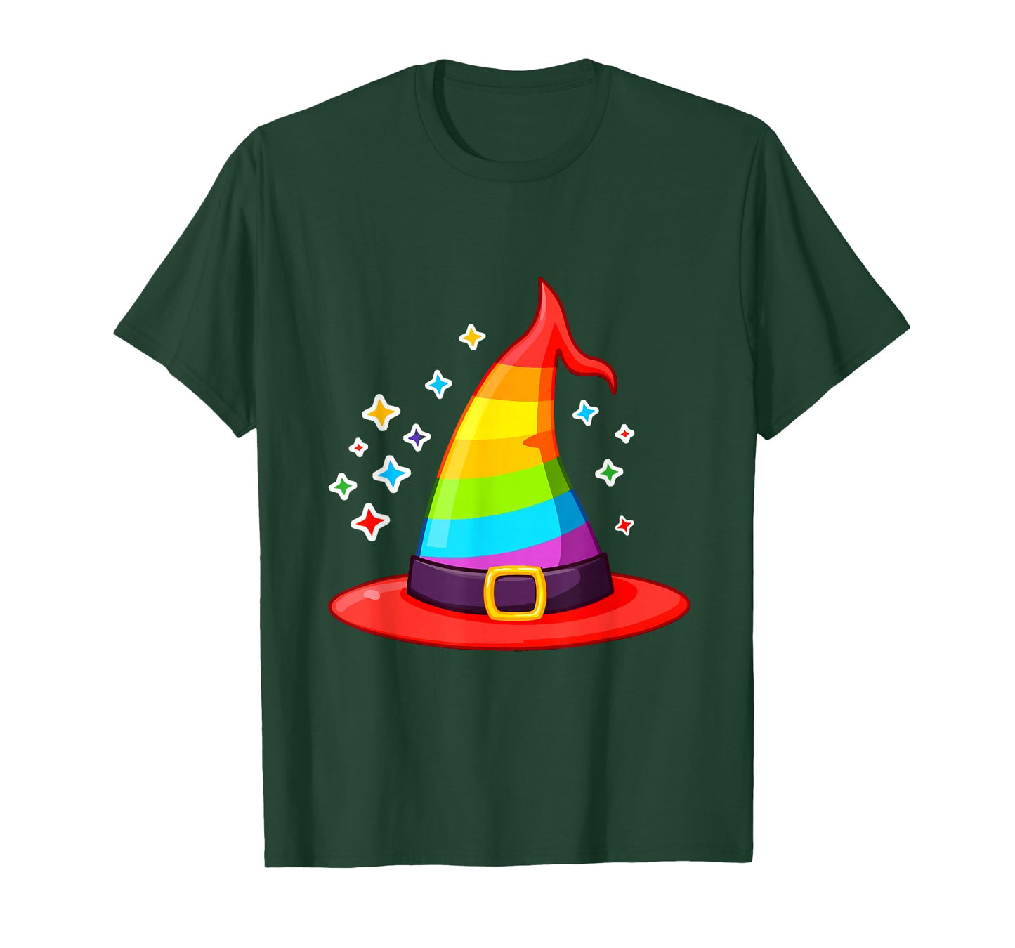 Rainbow Witch Hat LGBTQ Halloween T-Shirt