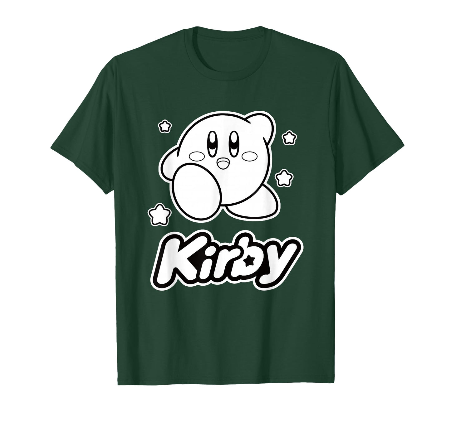 Kirby Stars Black & White Big Character Portrait T-Shirt