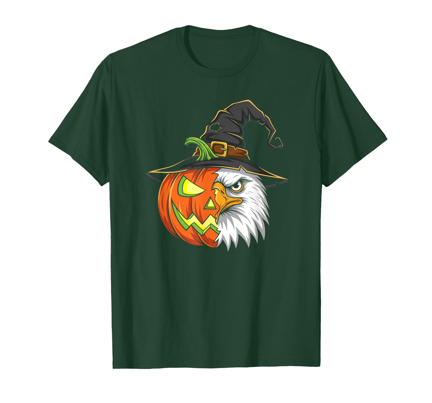 Eagle Pumpkin Jack O Lantern Halloween Kids Mens Womens T-Shirt