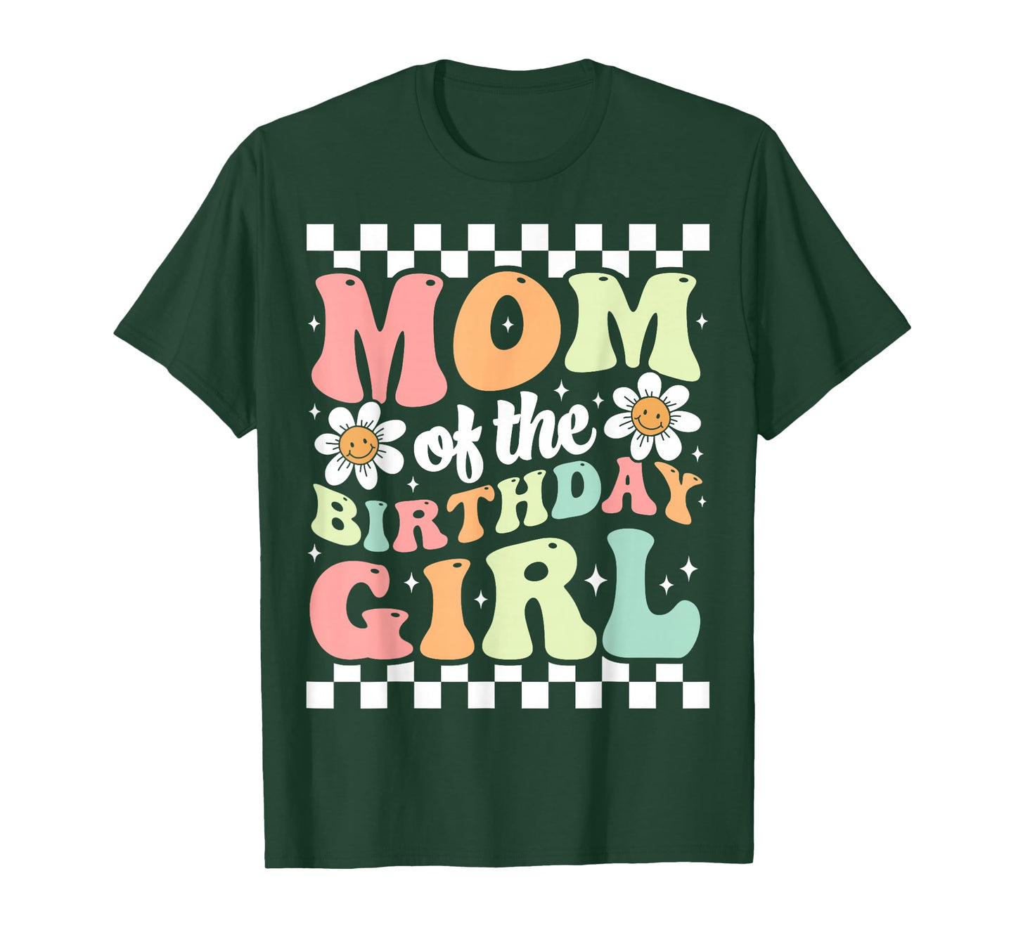 Mom of The Birthday Girl Cute Family Groovy Birthday Party T-Shirt