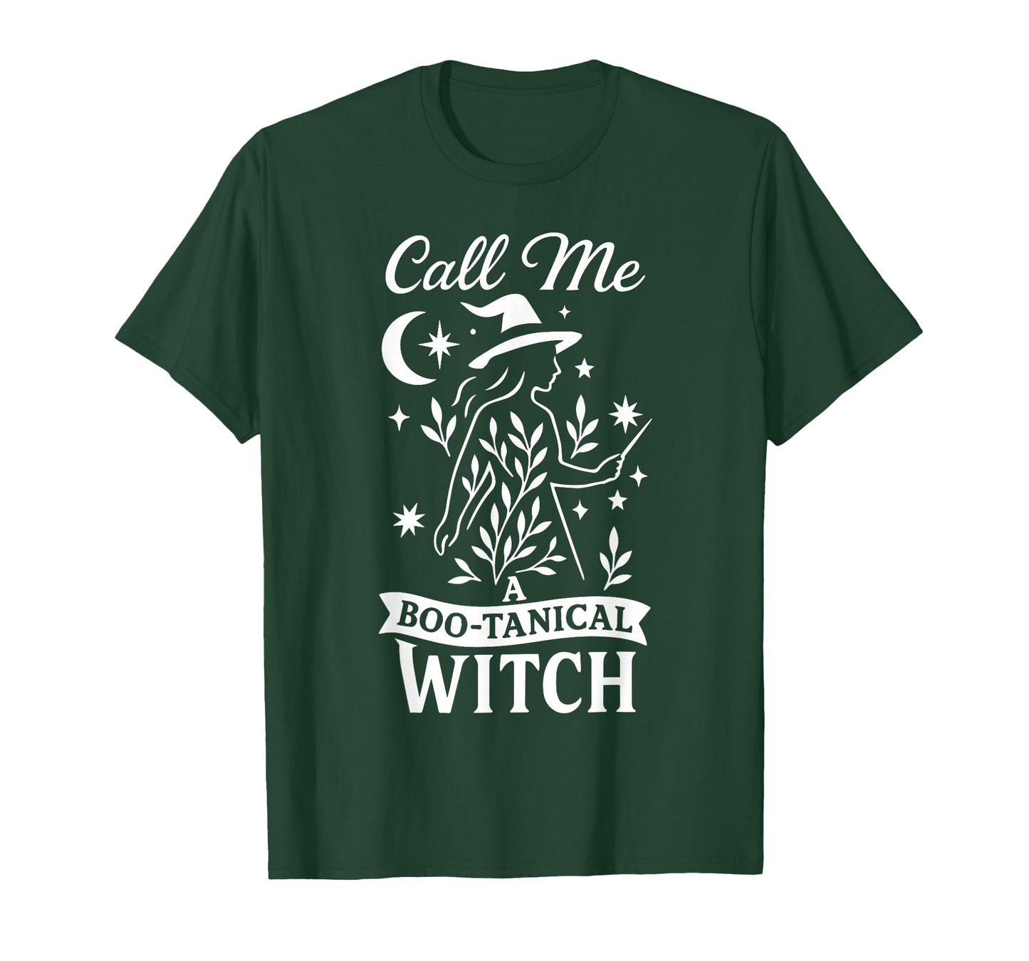 Call Me A Boo-Tanical Witch Halloween T-Shirt