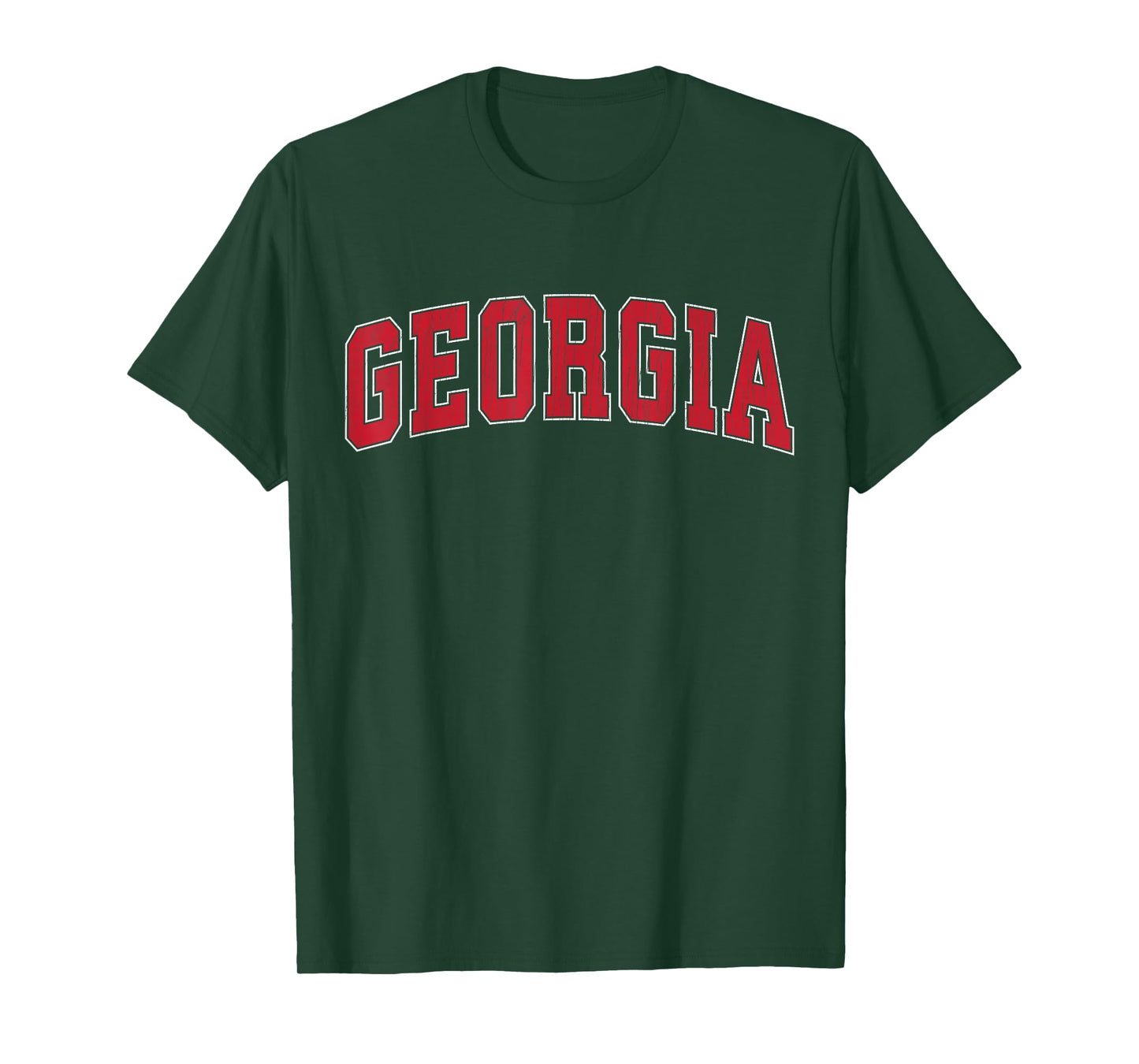 Vintage Georgia GA Men Georgia GA Women Classic Retro Red T-Shirt