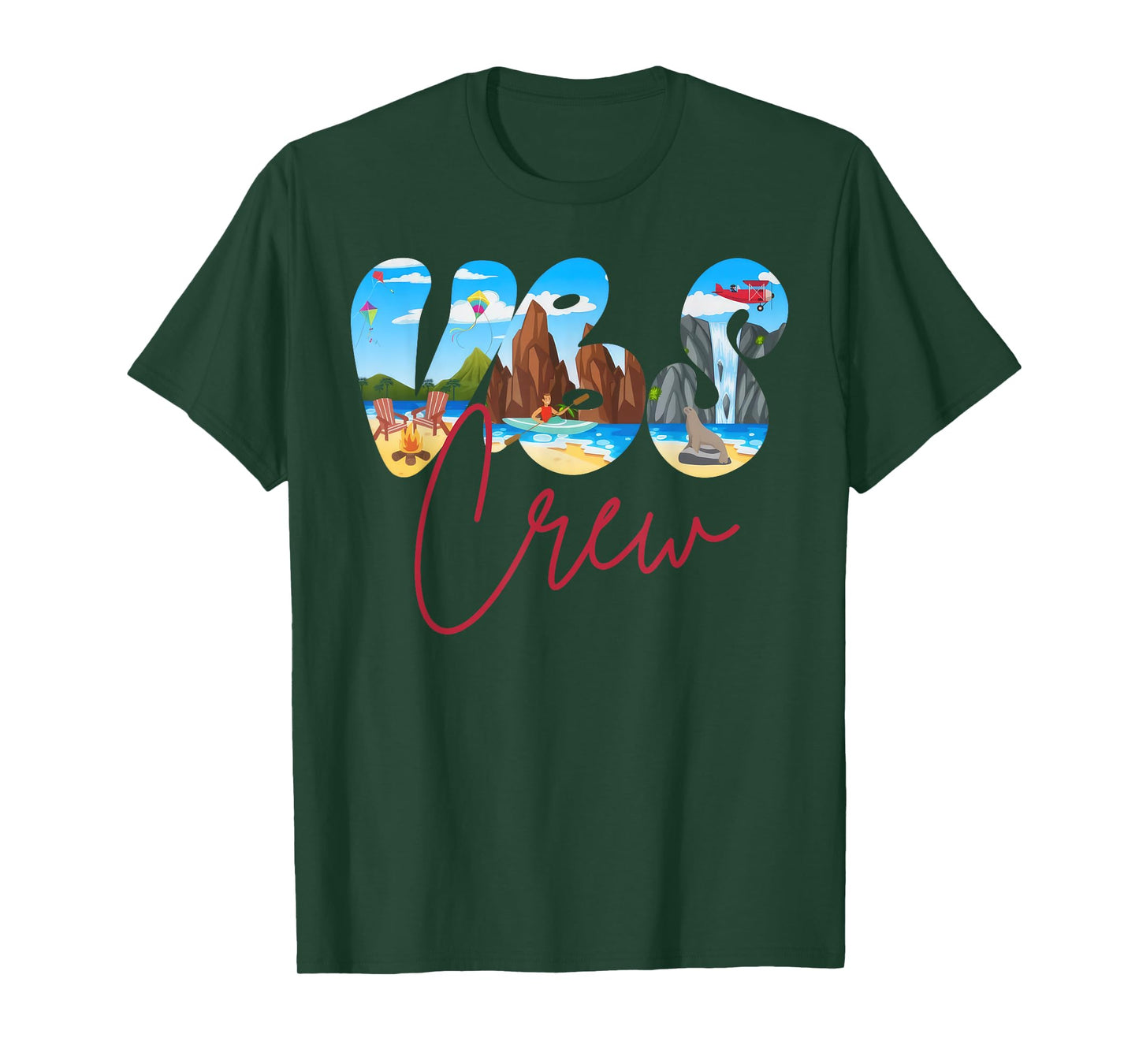 Scuba VBS Crew Breaker Rock Beach VBS 2024 Christian T-Shirt for Men Women Kids