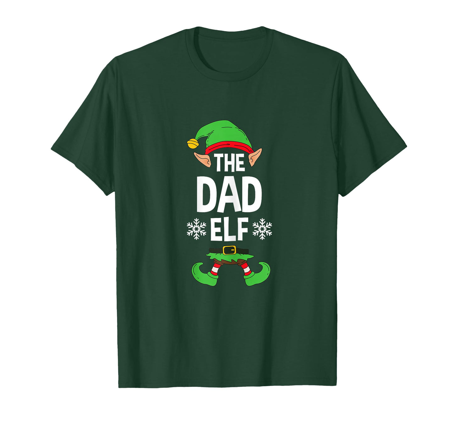 The Dad Elf Party Family Group Matching X-Mas Father Saying T-Shirt