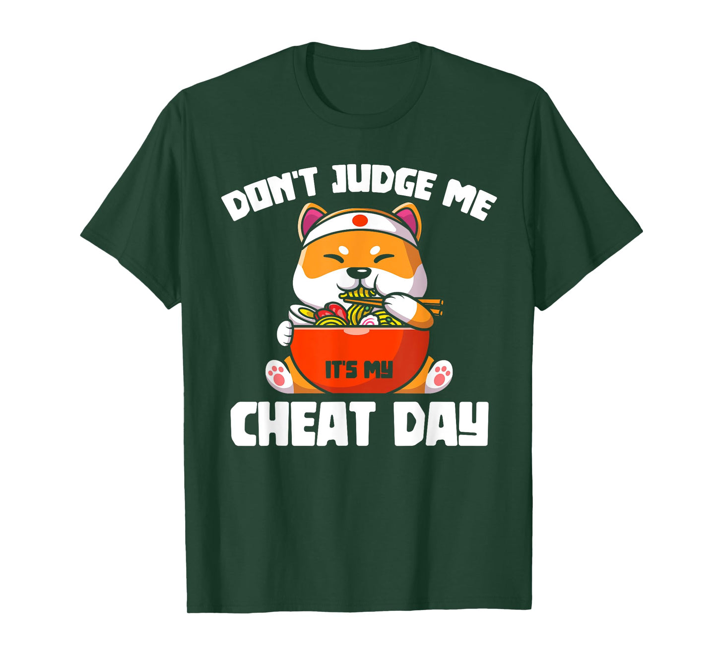 Funny Animal Lover Gift Cute Cat Gym Workout Cheat Day T-Shirt