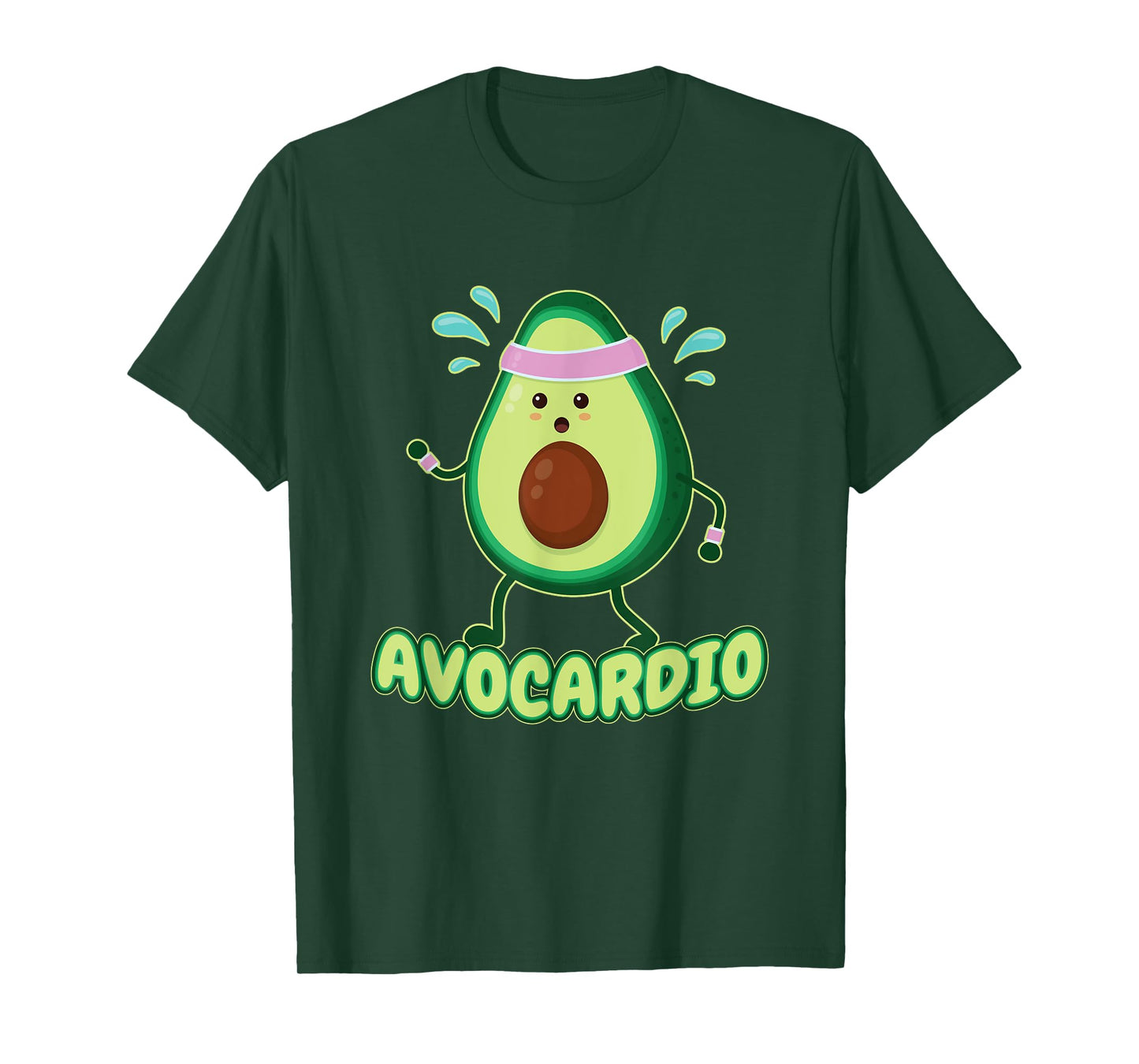 Avocardio Avo-Cardio Exercising Fitness Gym Runner Avocado T-Shirt