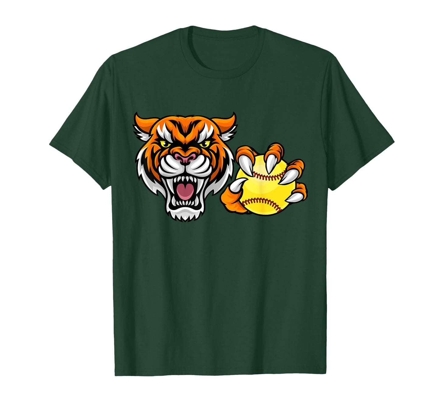 Tiger softball ball cartoon character design T-Shirt
