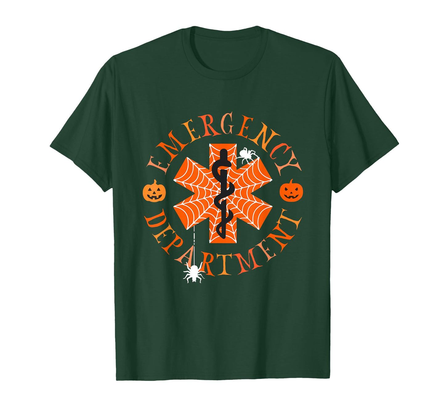 Spooky Nurse Emergency Department Emergency Room Halloween T-Shirt