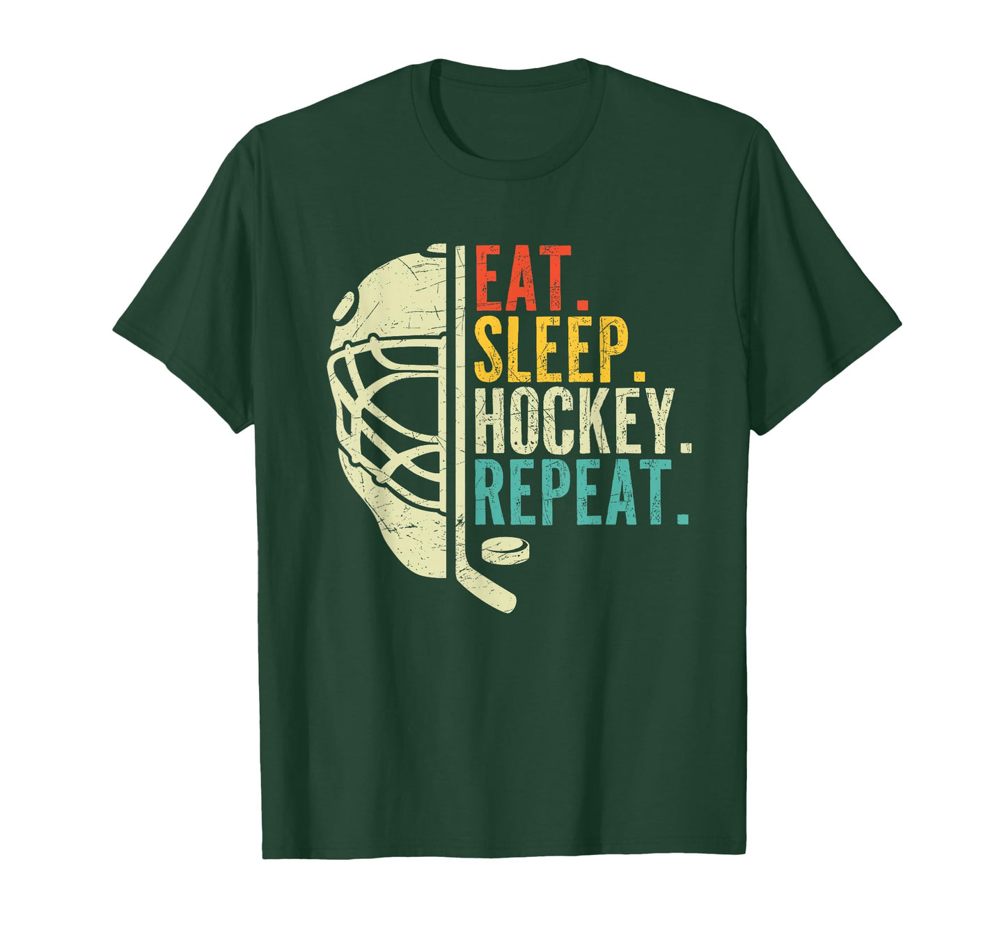 Eat Sleep Hockey Repeat Funny Boys Hockey Player T-Shirt