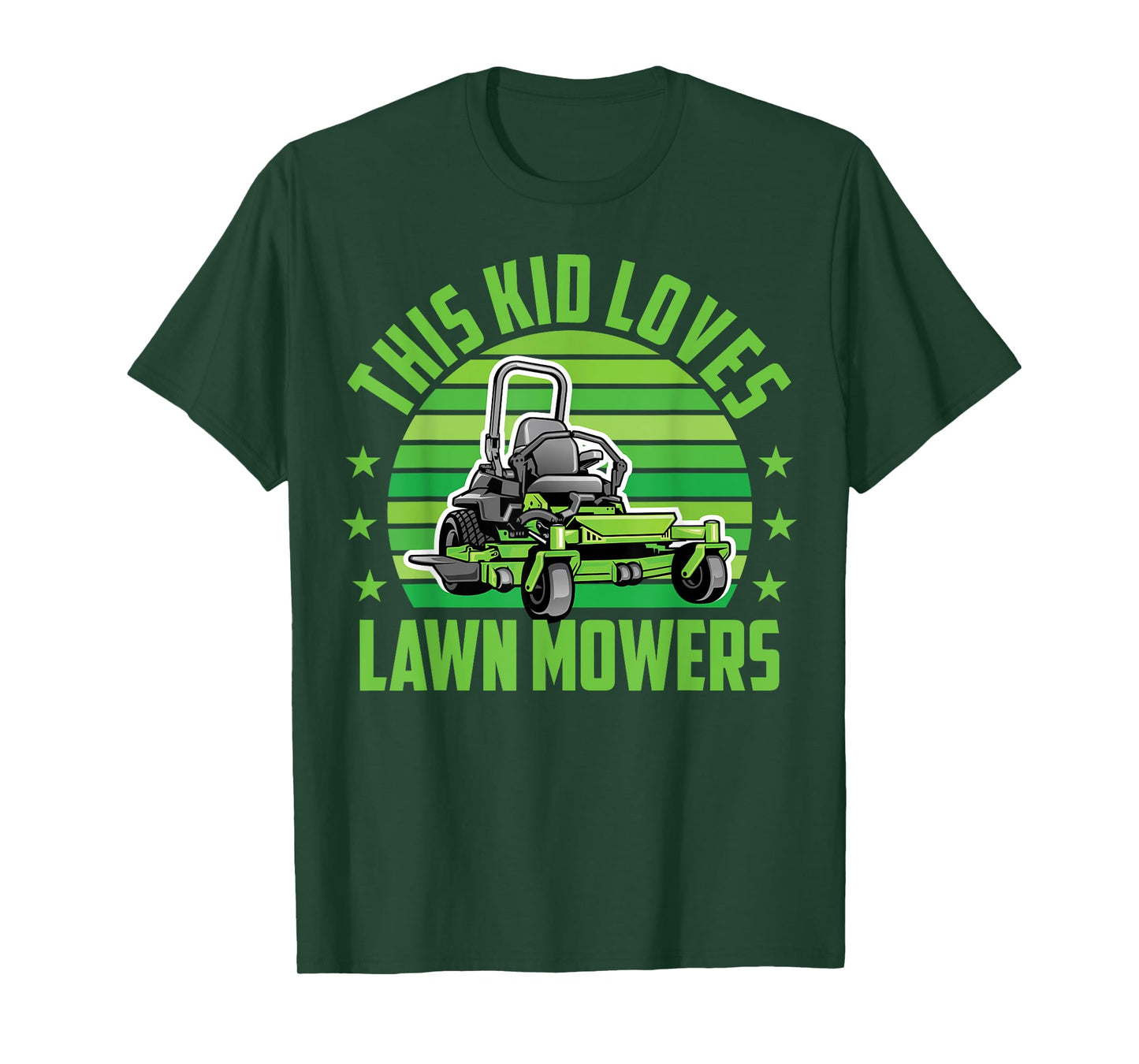 Funny Lawn Mowing Kid Loves Lawn Mower Gardening Boy Toddler T-Shirt