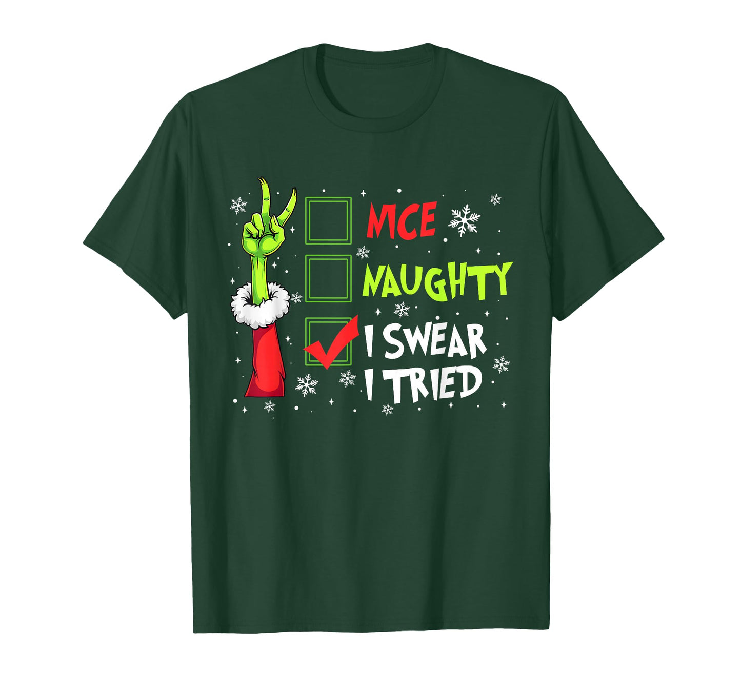 Nice Naughty List Funny Christmas for Men Woman Kid T-Shirt