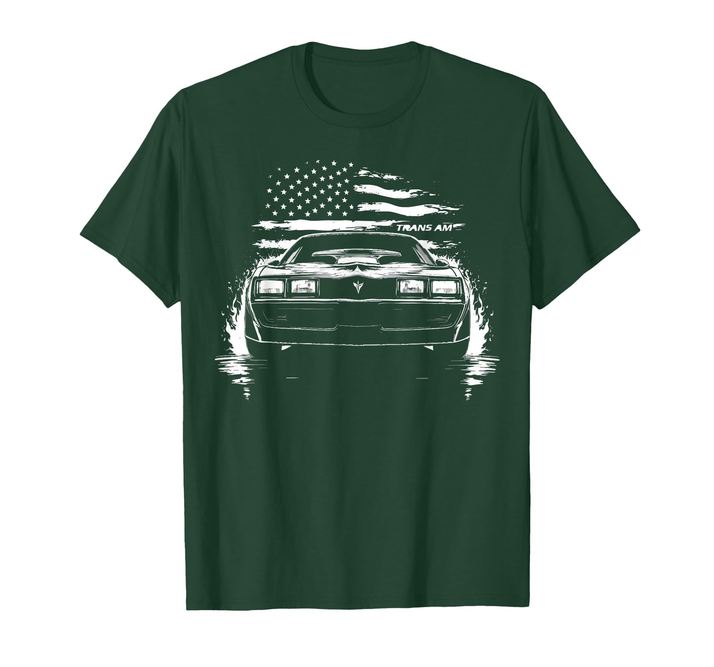 1982 Trans Am Muscle Car Patriotic Flag USA 1980's Trans Am T-Shirt