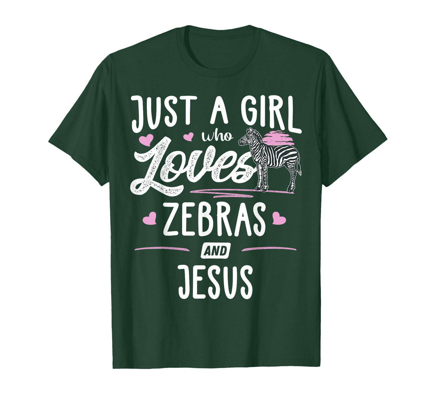 Just A Girl Who Loves Zebras And Jesus Gift Women T-Shirt
