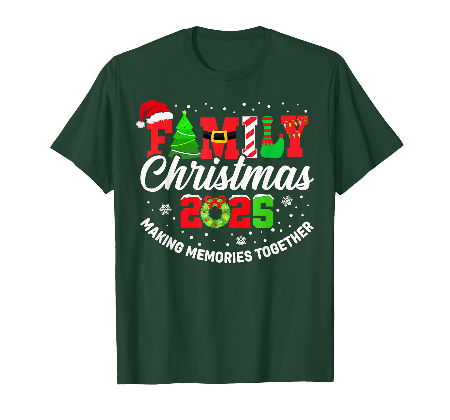 Family Christmas 2025 Matching Tee Xmas Santa Pjs Pajamas T-Shirt