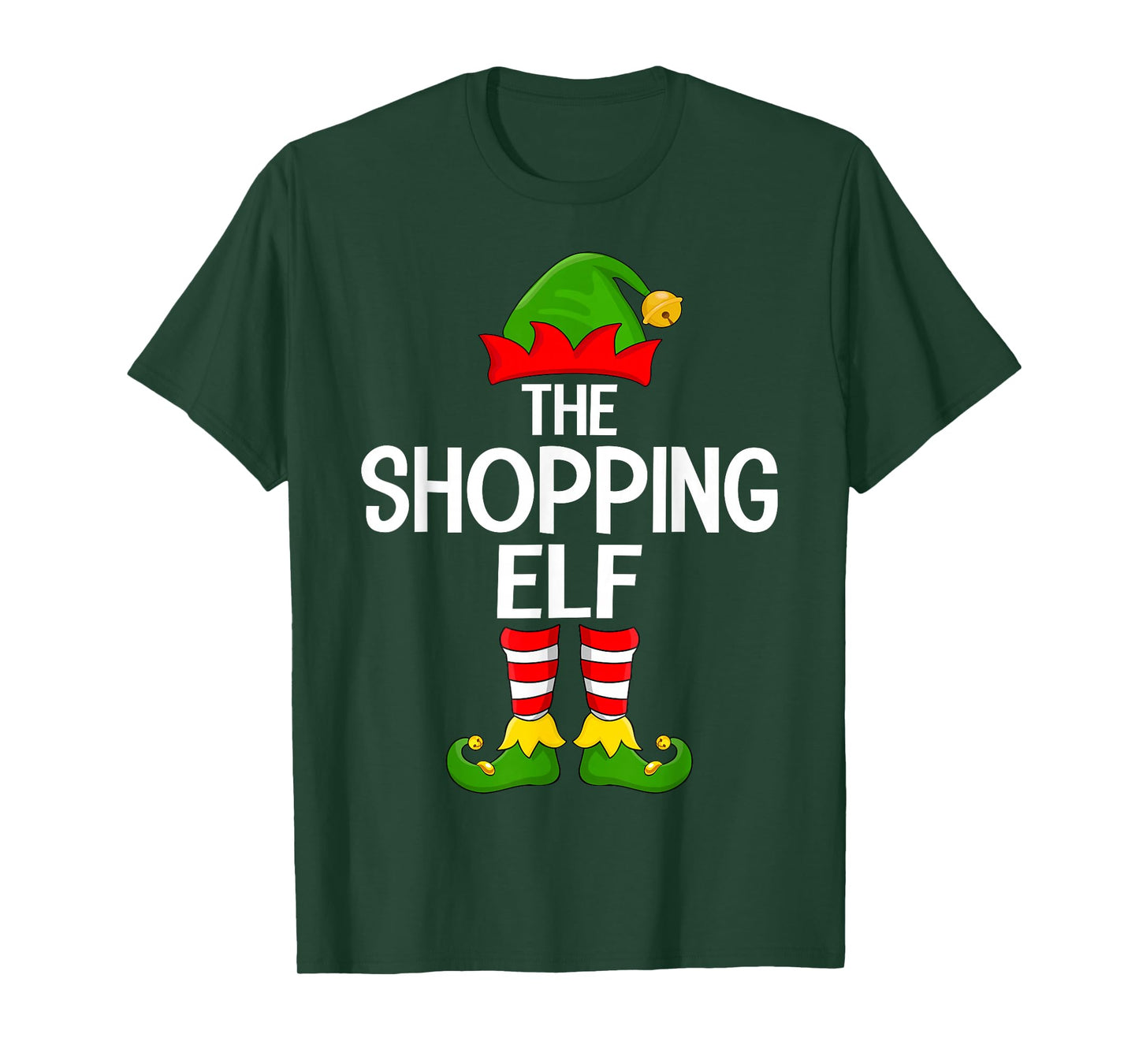 Shopping Elf Xmas Matching Family Elf Squad Christmas T-Shirt