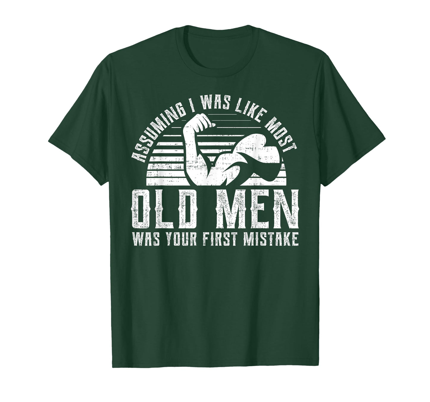 Old Man Weight Lifting design For Old Strong People T-Shirt