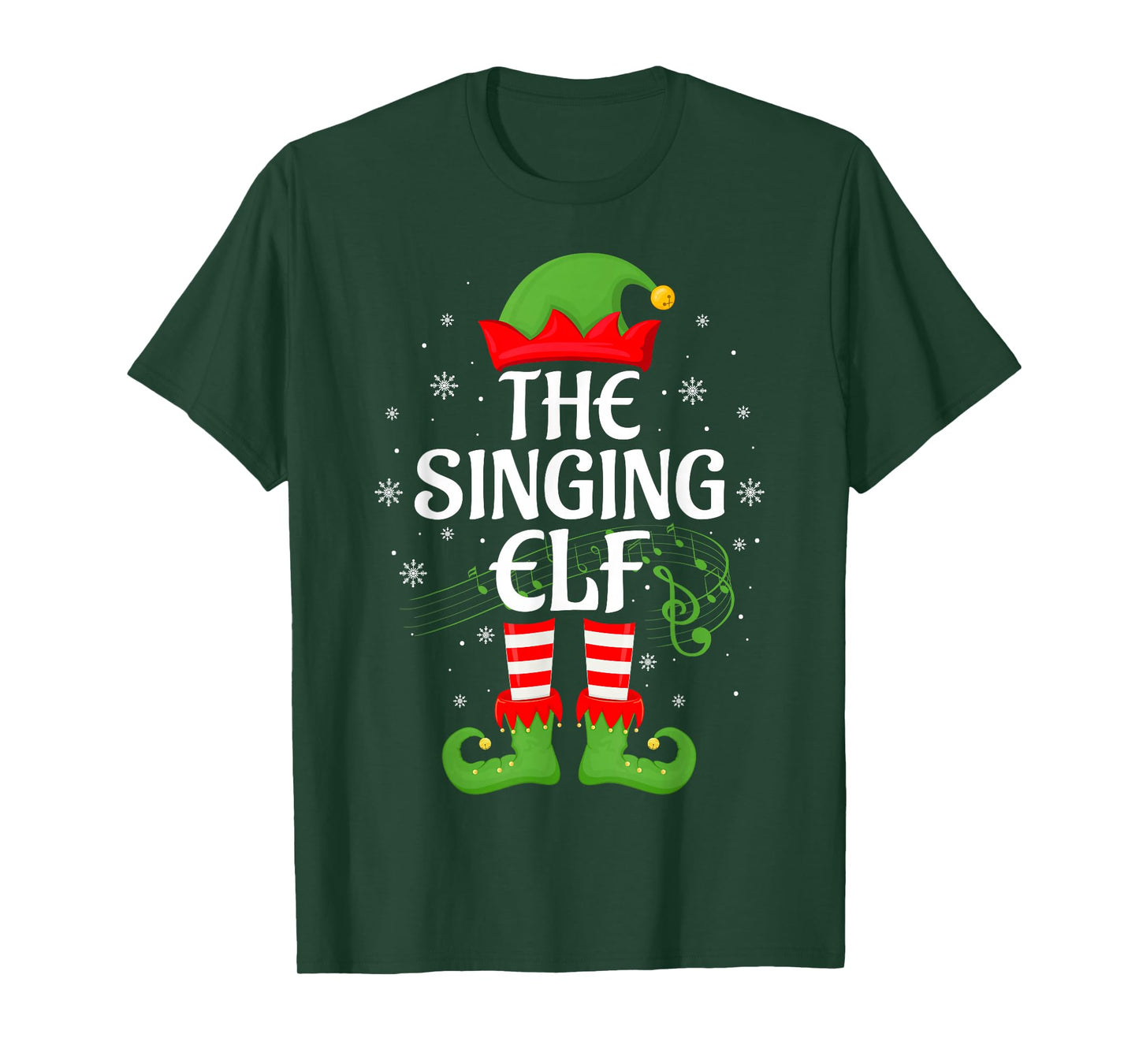 Singing Elf Christmas Family Matching Elf Squad Xmas T-Shirt