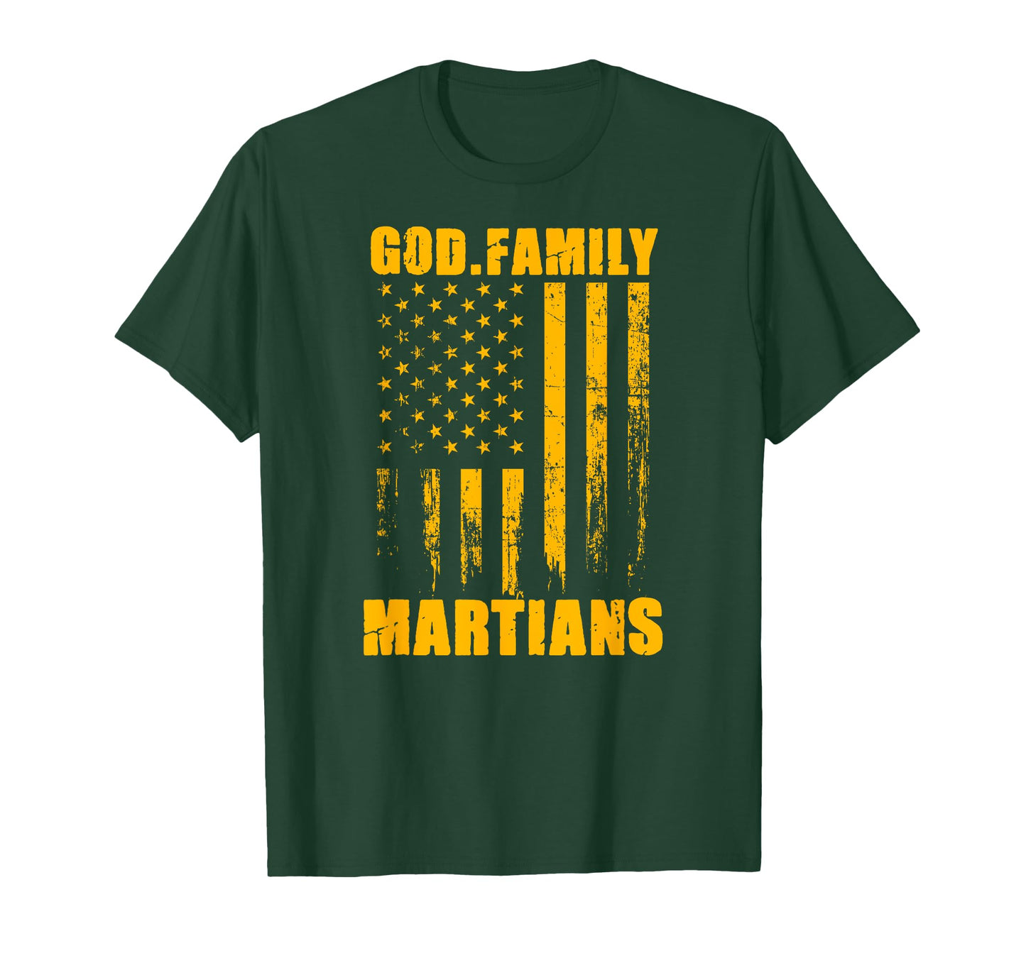 Goodrich Martians God. Family. Vintage USA Flag T-Shirt