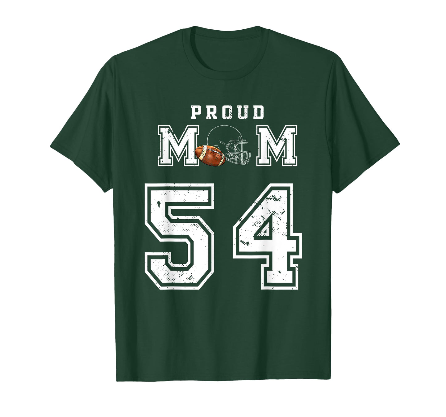 Custom Proud Football Mom Number 54 Personalized For Women T-Shirt