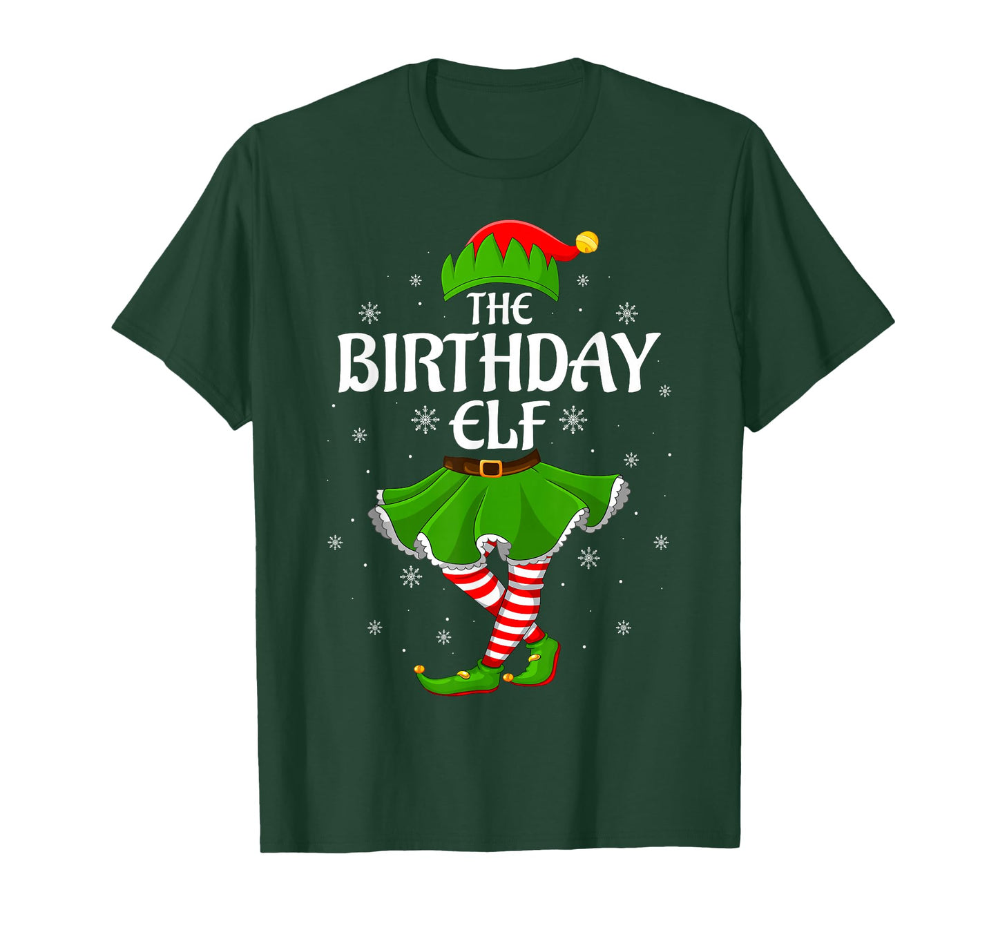 Birthday Elf Christmas Family Girls Women Elf Squad Xmas T-Shirt