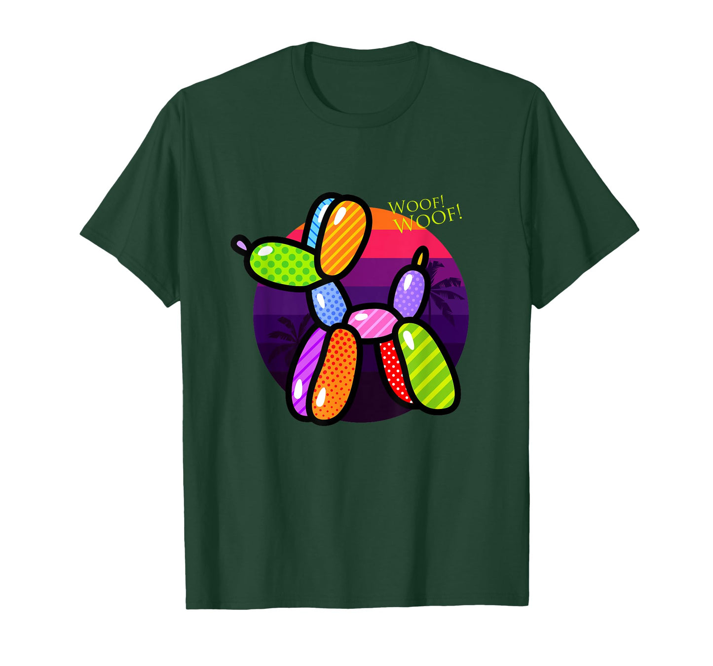 Poodle Dog Balloon Animal Illustration Graphic Designs T-Shirt