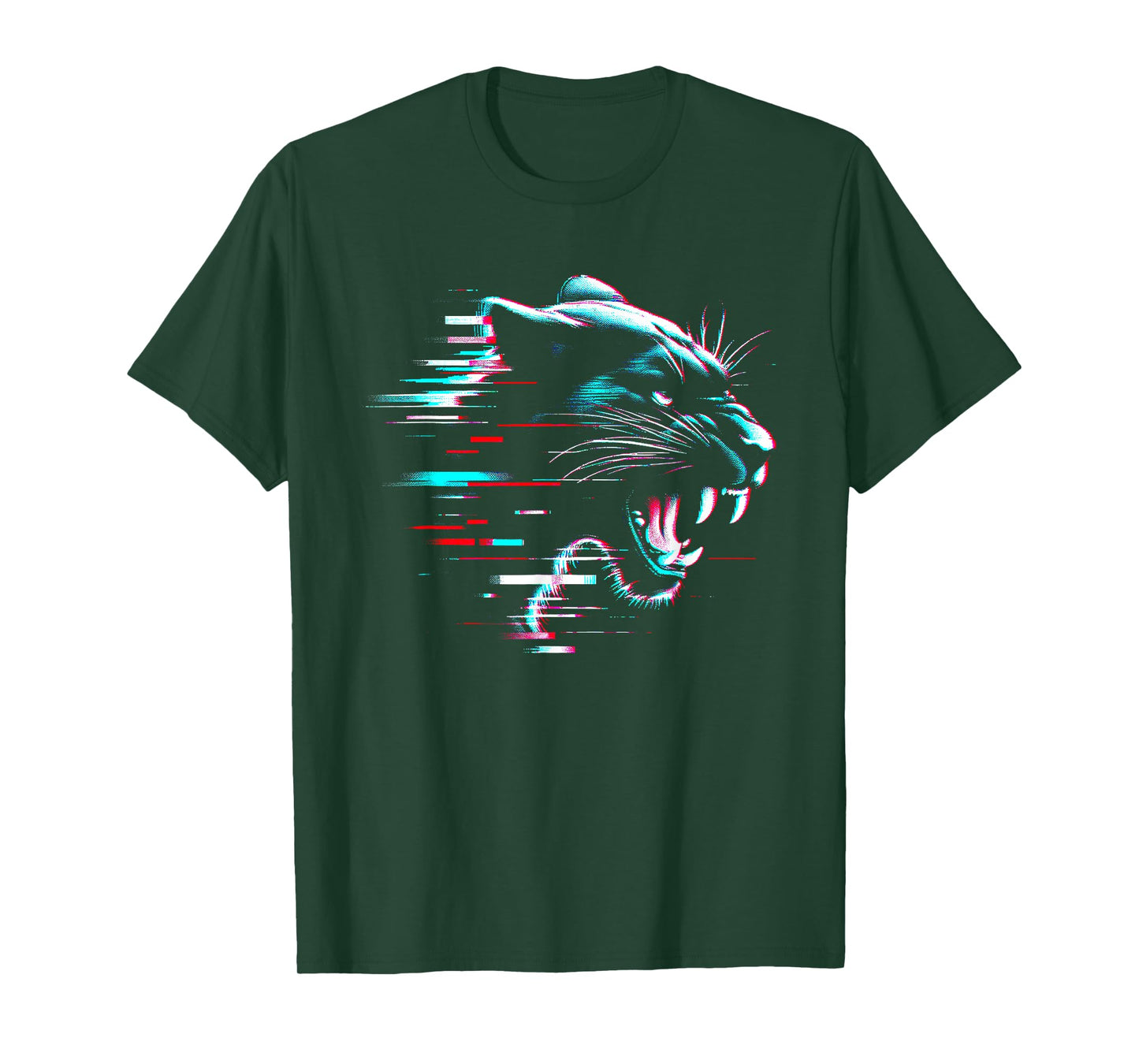 Black Panther Glitch - Vintage Panther Wild Animal Lover T-Shirt