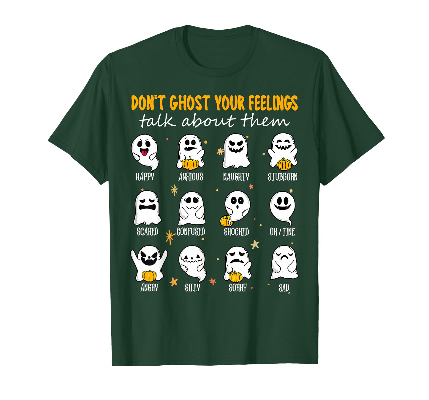 Halloween School Counselor Don't Ghost Your Feeling Teacher T-Shirt