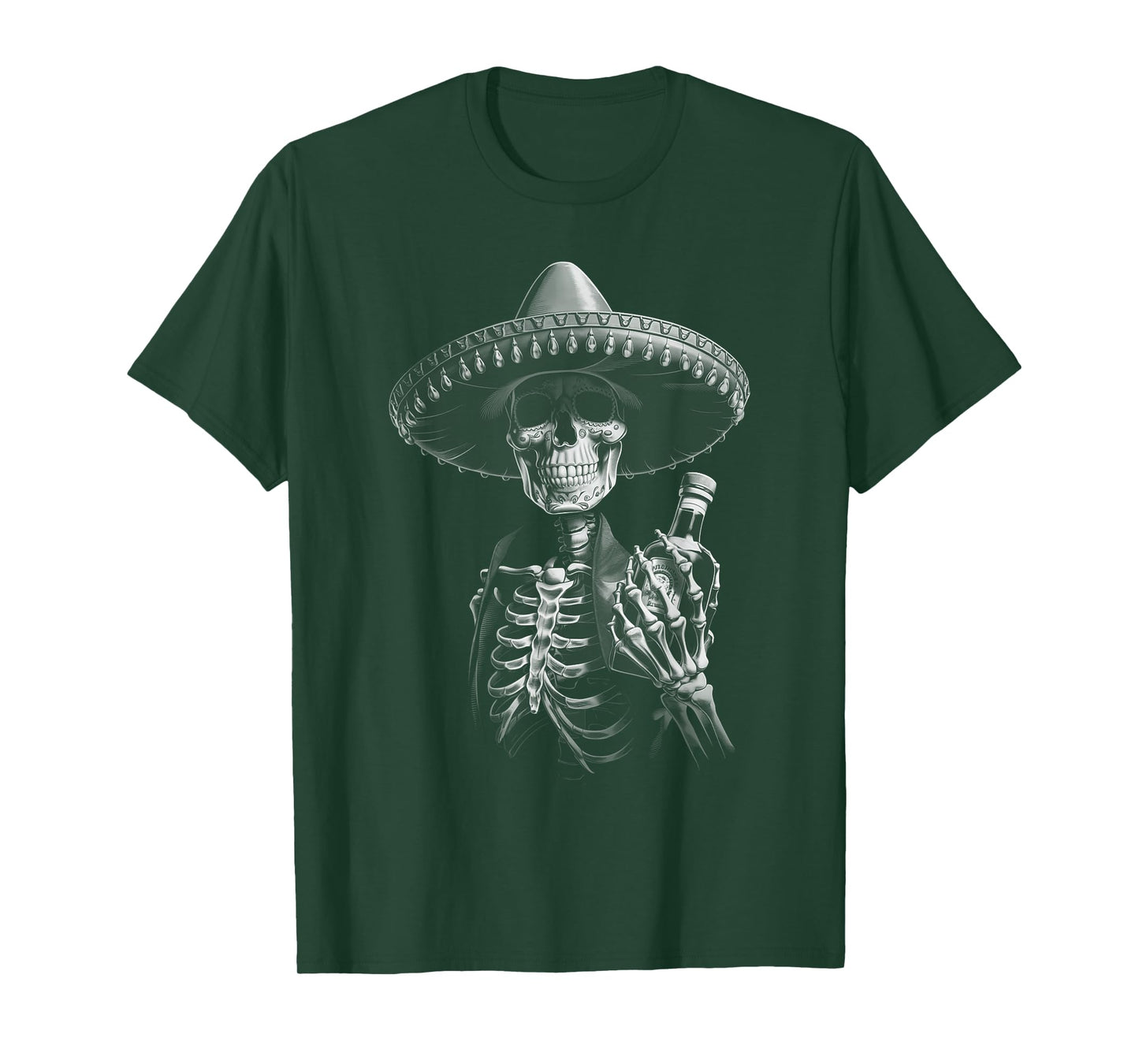 Vintage Mariachi Skeleton Charro Mexican Tequila Party T-Shirt