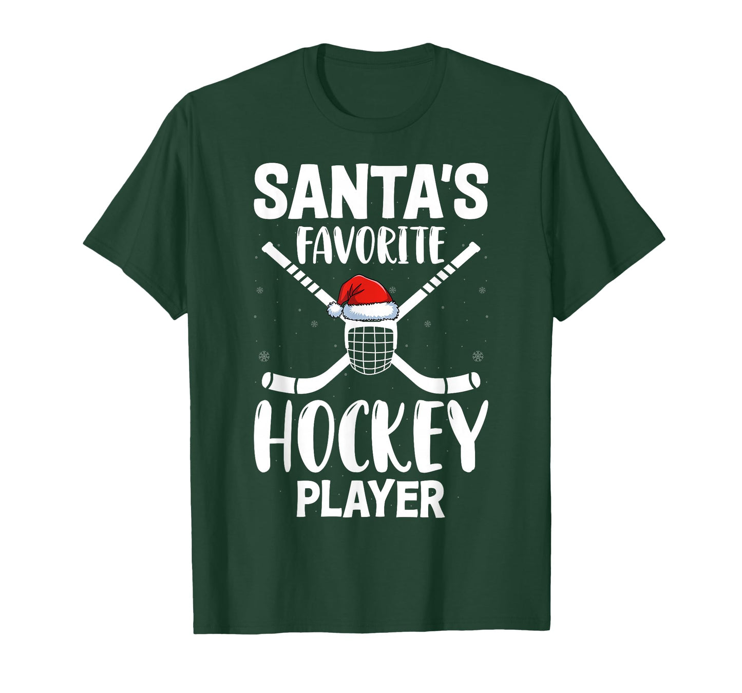 Santa's Favorite Hockey Player Christmas Day Hockey Lover T-Shirt